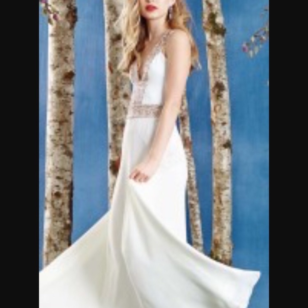 Chiffon & Sequin Racerback Gown